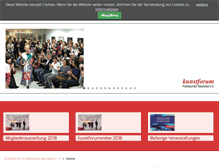 Tablet Screenshot of kunstforum-fraenkisches-seenland.de